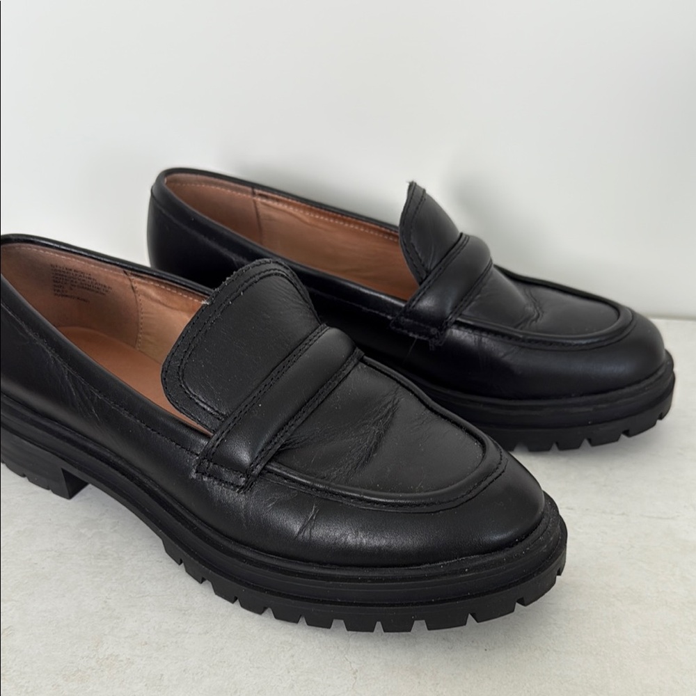 Madewell Bradley Lugsole Black Chunky Slip-On Loafers - Picture 5 of 7